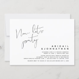 Moderne Hochzeitsfeier, jetzt Party Einladung