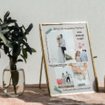 Moderne Hochzeitsfeier mit frisch vermähltem Foto Fotoplatte<br><div class="desc">niedliches modernes Foto Collage Moodboard elegante Neuvermählten Foto Hochzeit trendig einzigartiges Geschenk</div>