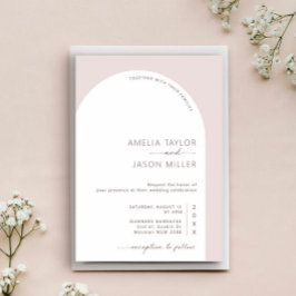 Moderne Hochzeitsfeier mit minimalistischem Foto Einladung