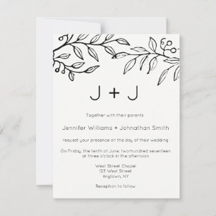 Moderne Hochzeitsfeiern Einladung