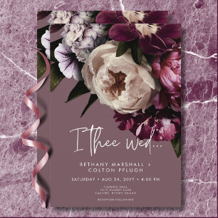 Moderne Hochzeitsfeiern mit Creme Peonies Einladung