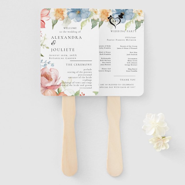 Moderne Hochzeitsförderer mit Foto Fächer (Vorne und Hinten)