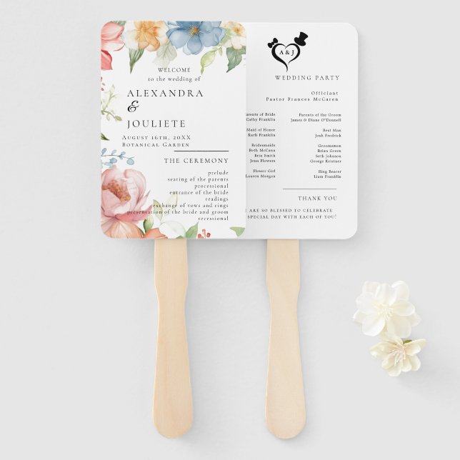 Moderne Hochzeitsförderer mit Foto Fächer (Vorne und Hinten)