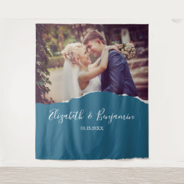Moderne Hochzeitskabine mit Foto Wandteppich