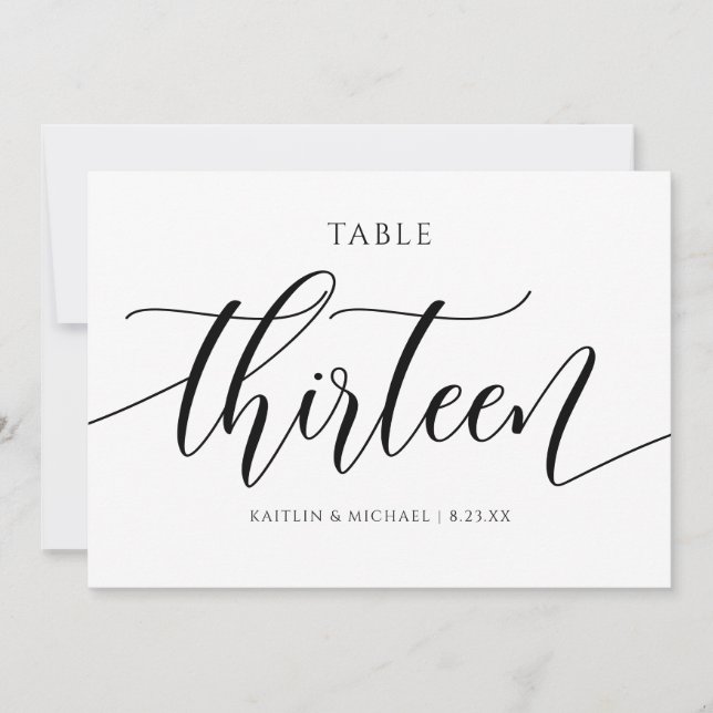 Moderne Hochzeitskalligraphie - 13 Einladung (Vorderseite)