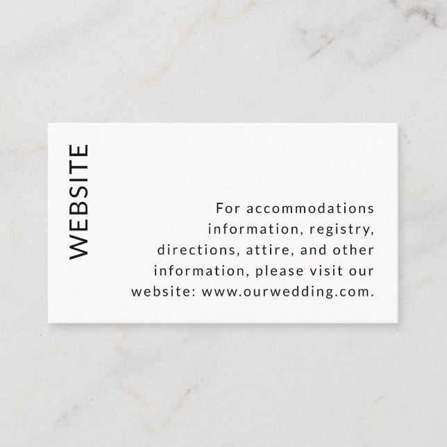 Moderne Hochzeitskarte Visitenkarte (Vorderseite)