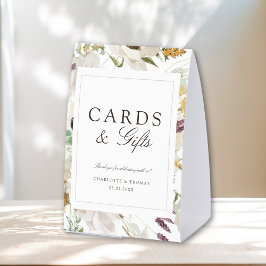 Moderne Hochzeitskarten und Geschenke für den Früh Tischaufsteller