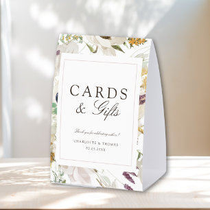 Moderne Hochzeitskarten und Geschenke für den Früh Tischaufsteller