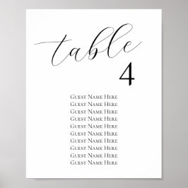 Moderne Hochzeitskartentafel jeder Größe Poster