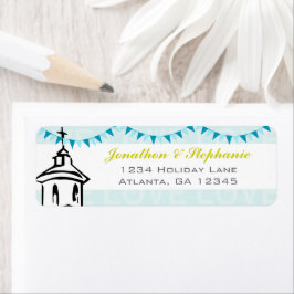 Moderne Hochzeitsmarken in der Kapelle