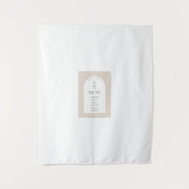 Moderne Hochzeitsmenükarte im minimalistischen flo Wandteppich