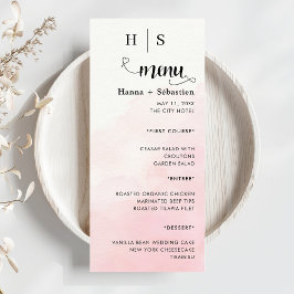 Moderne Hochzeitsmenükarte Menükarte