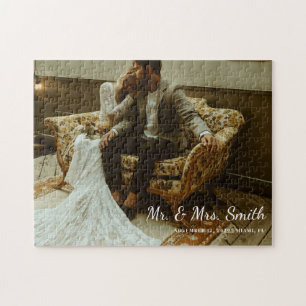 Moderne Hochzeitspaar-Foto Herr & Frau Frischvermä