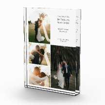 Moderne Hochzeitspaar-Jubiläum 4-Foto-Collage