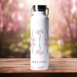 Moderne Hochzeitsrosa Wilde Blume Trinkflasche<br><div class="desc">Moderne Hochzeit Pink Wild Blume Wasser Flasche. Stilvoll personalisieren Sie mit Ihrem individuelle Name.</div>