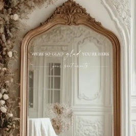 Moderne Hochzeitssattelschablone Fensteraufkleber