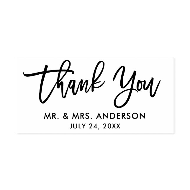 Moderne Hochzeitsskritik Vielen Dank Gummistempel (Prägung)