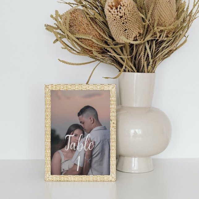 Moderne Hochzeitsstiftung Foto minimalistische Tis Tischnummer (Von Creator hochgeladen)