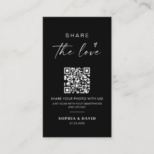Moderne Hochzeitsstipendiaten teilen die Liebe QR  Begleitkarte