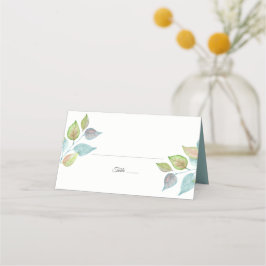 Moderne Hochzeitsszenierung mit Aquarellfarbe Platzkarte