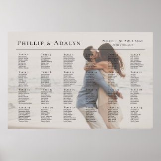 Moderne Hochzeitstil-Tabelle für Fotos, 24 Tische Poster