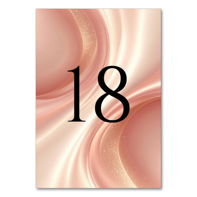 Moderne Hochzeitstischnummern (1–20) Tischnummer (Vorderseite)