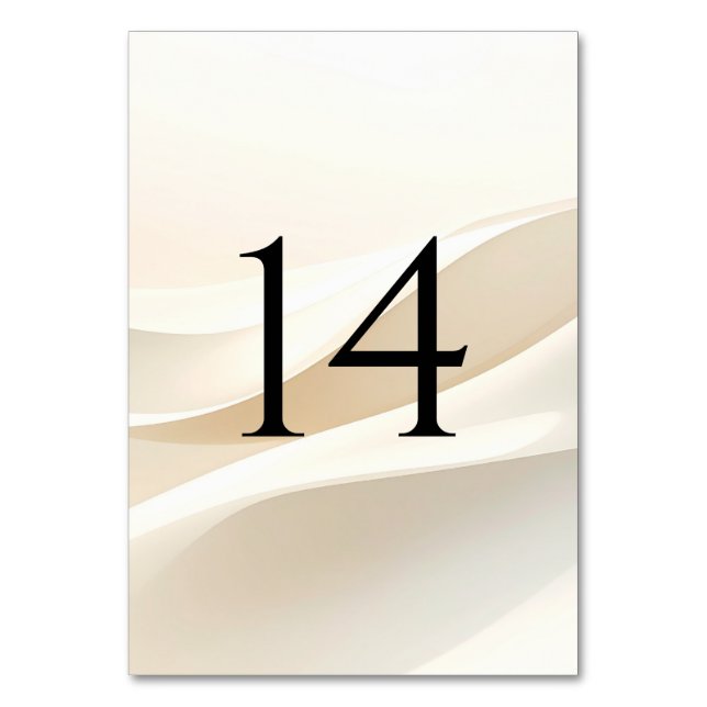 Moderne Hochzeitstischnummern (1–20) Tischnummer (Vorderseite)
