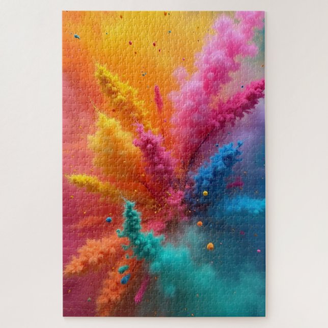 Moderne Holi-Farben in der Luft (Vertikal)