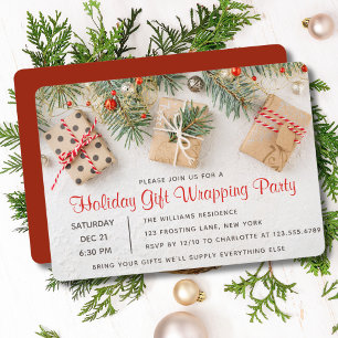 Moderne Holiday-Geschenkgutscheine-Party Einladung