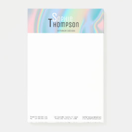 Moderne holografische flüssige Marmor Post-it Klebezettel