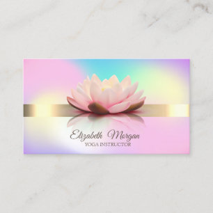 Moderne holografische Gold, Lotus-Yoga-Lehrer Visitenkarte