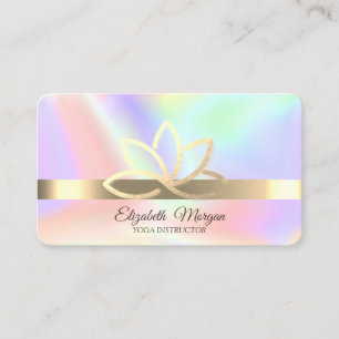 Moderne holografische, Goldstreifen, Gold-Lotus Visitenkarte