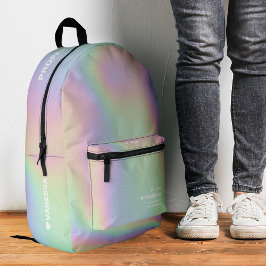 Moderne holografische Pastel Stylish Bedruckter Rucksack