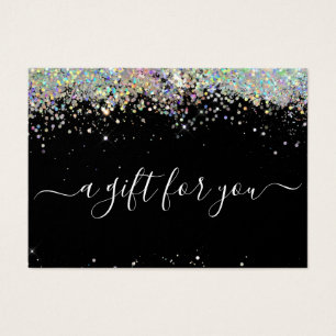 Moderne Holographic Glitzer Black Gift Zertifikate