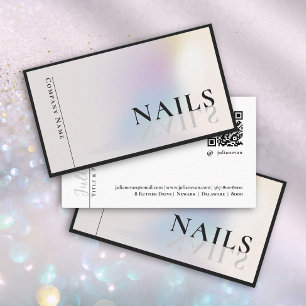 Moderne Holographic Nail Business Card Visitenkarte