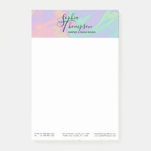 Moderne Holographische Rainbow Pastel Post-it® Not Post-it Klebezettel