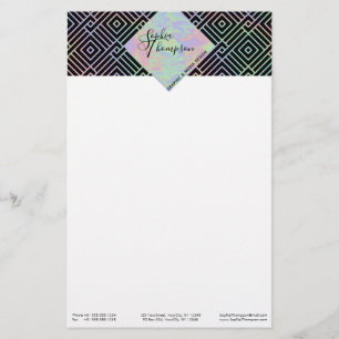 Moderne Holographische Symmetrische Musterbögen Briefpapier