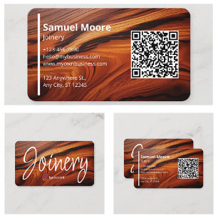 Moderne Holzbearbeitung Cocobolo Holz Visitenkarte