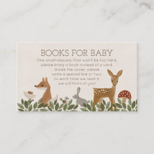 Moderne Holzbücher für Baby-Duschkarte Begleitkarte