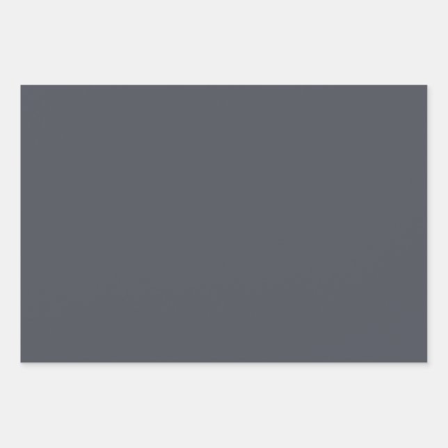 Moderne Holzkohle, grau, Schlicht, solide Farbe Geschenkpapier Set (Vorderseite)