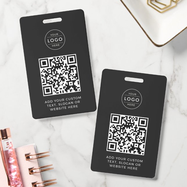 Moderne Holzkohle-QR-Code benutzerdefiniertes Firm Ausweis (Büro)