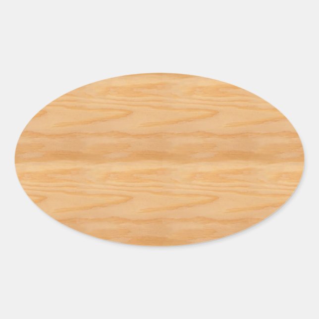 Moderne Holzleere Elegante Design Vorlage Stilvoll Ovaler Aufkleber (Vorderseite)