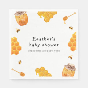 Moderne Honey Bumblebee Frame Baby Dusche Serviette