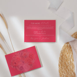 Moderne Hot-Pink-Hochzeitskarte Begleitkarte
