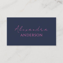 Moderne Hot Pink Navy Minimalistische Typografie