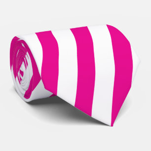 Moderne Hot-Pink- und weiße diagonal gestreifte Kr Krawatte