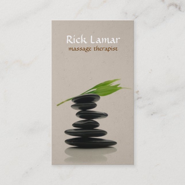 Moderne Hot Stone Massage Therapy Business Card Visitenkarte (Vorderseite)