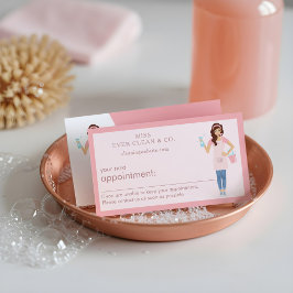 Moderne Hübsche Reinigungsdienste für Frauen Terminkarte