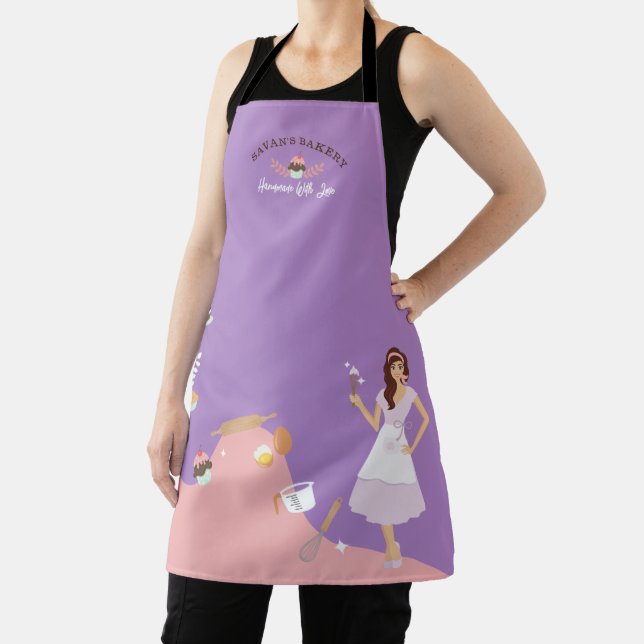 Moderne Hübsche Süßbäckerei für Frauen Lila Schürze (InSitu)