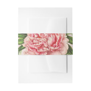 MODERNE hübsche, Vintage Rosa Blütenpeere Blume Einladungsbanderole